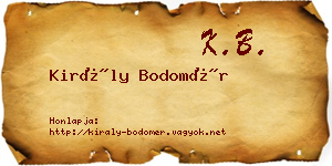 Király Bodomér névjegykártya